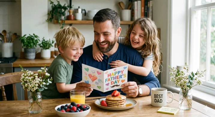 Family time, Father, Daughter and Son. — AI result